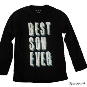 Sz 5/6 Boys Best Son Ever Black Long Sleeve Tshirt  Children’s Place